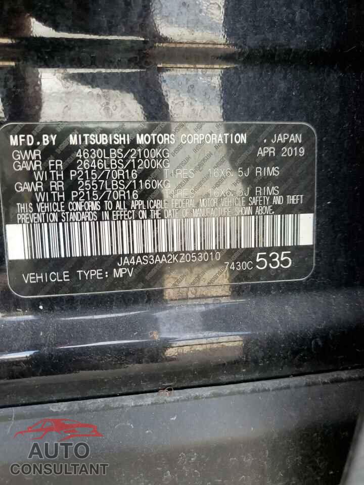 MITSUBISHI ECLIPSE 2019 - JA4AS3AA2KZ053010