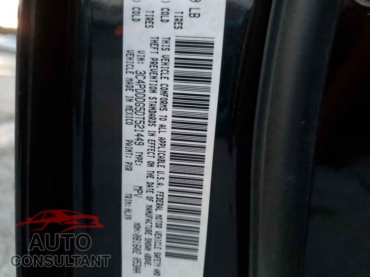DODGE JOURNEY 2013 - 3C4PDDDG5DT521449