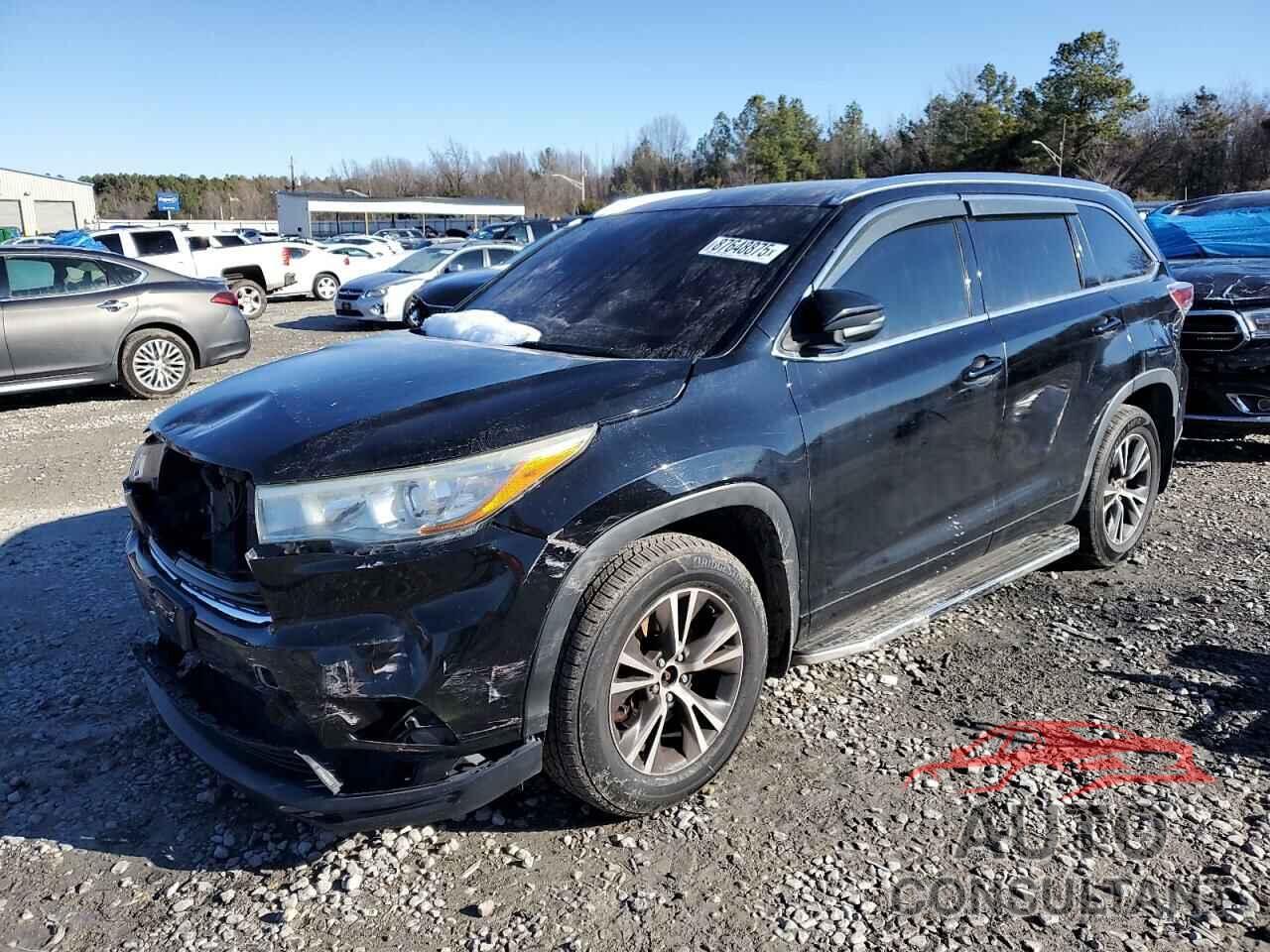 TOYOTA HIGHLANDER 2016 - 5TDJKRFH0GS232797