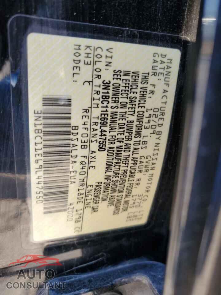 NISSAN VERSA 2009 - 3N1BC11E69L447550
