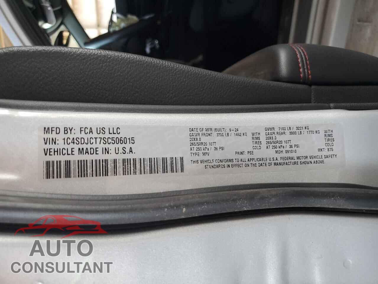 DODGE DURANGO 2025 - 1C4SDJCT7SC506015