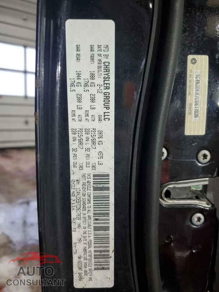 JEEP COMPASS 2012 - 1C4NJDEB7CD617039