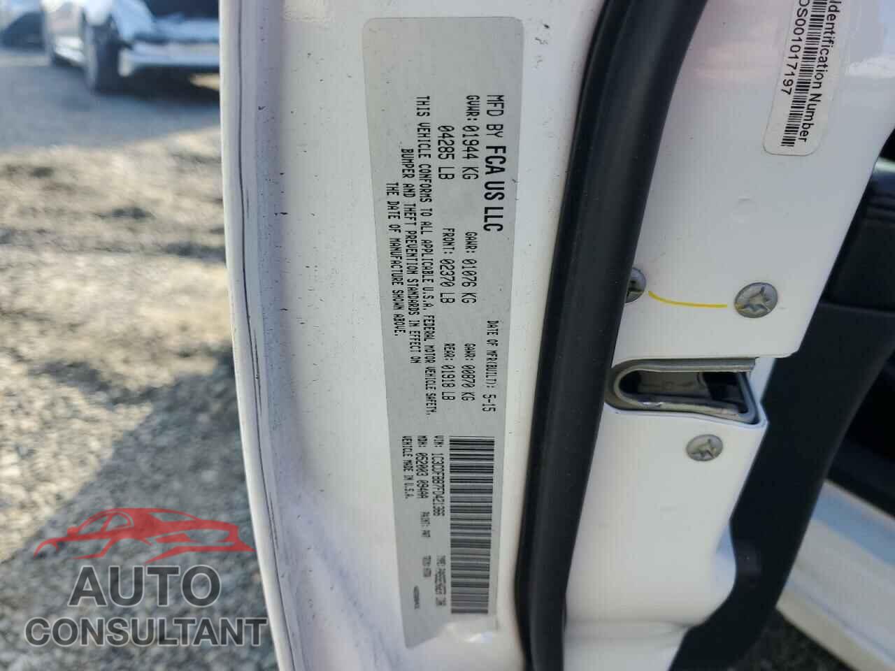 DODGE DART 2015 - 1C3CDFBB7FD421366