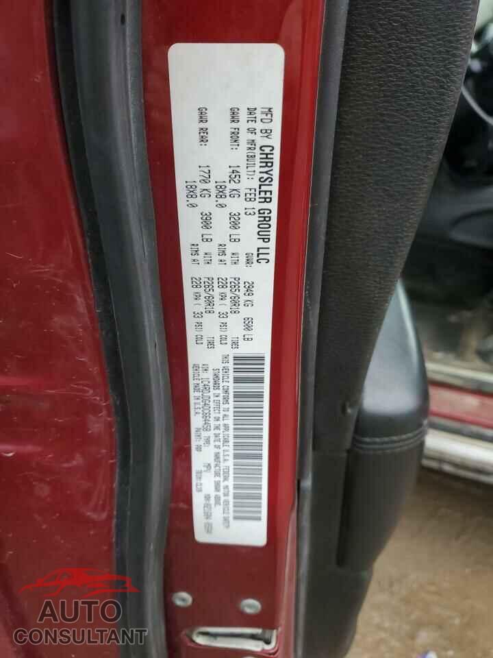 DODGE DURANGO 2013 - 1C4RDJDG4DC664458