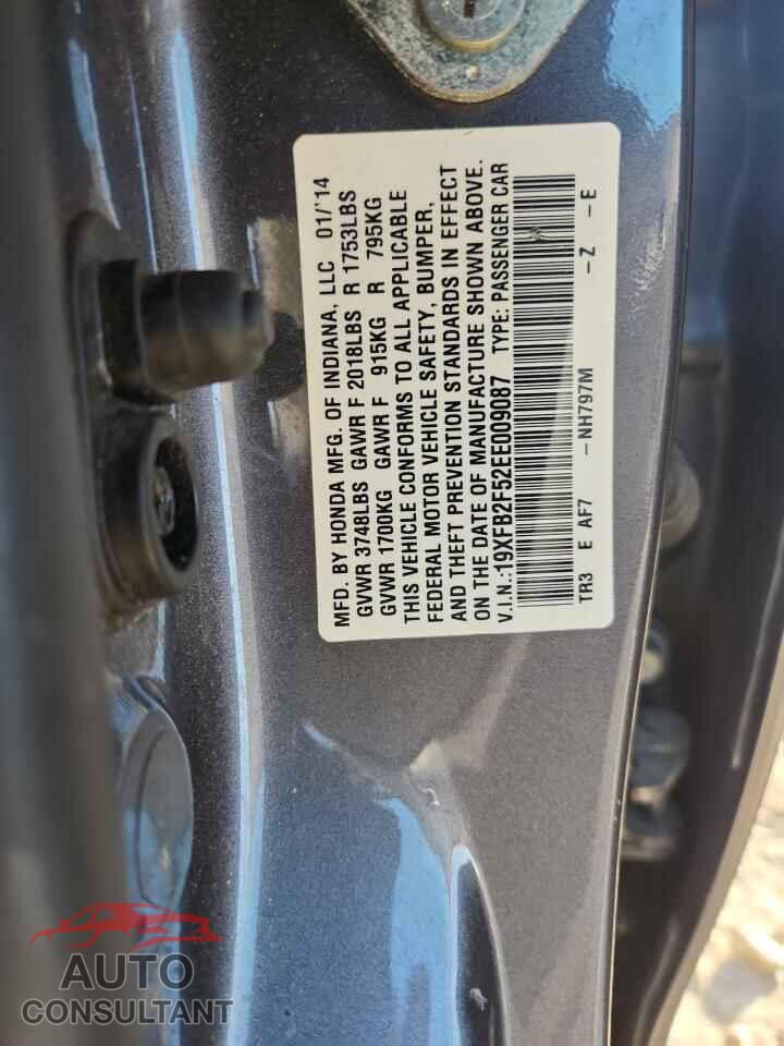 HONDA CIVIC 2014 - 19XFB2F52EE009087