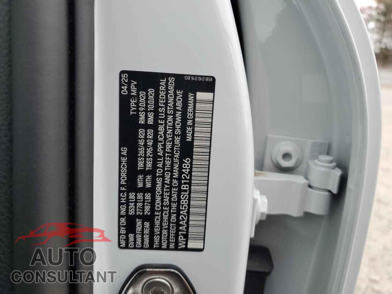 PORSCHE MACAN BASE 2025 - WP1AA2A58SLB12486