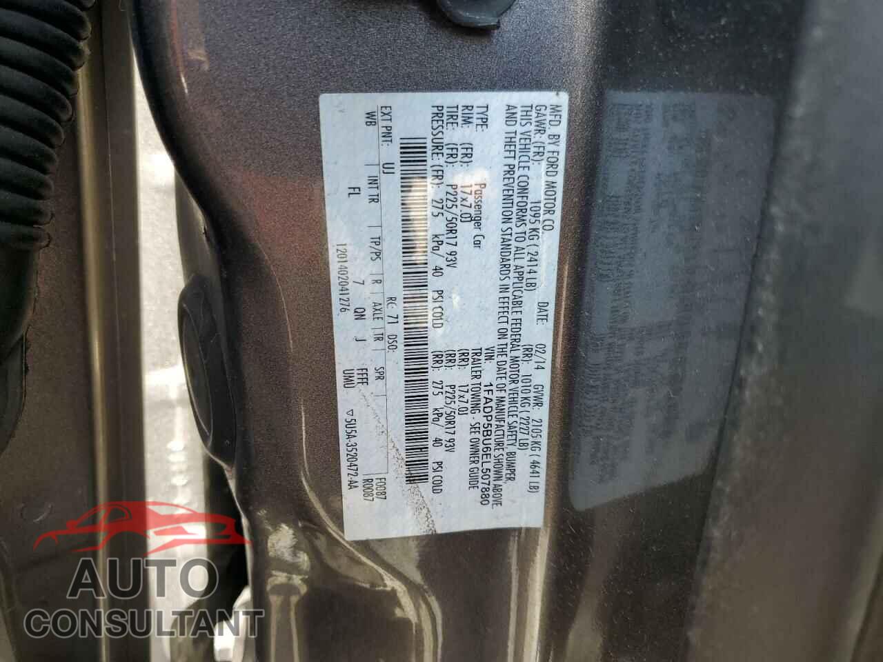 FORD CMAX 2014 - 1FADP5BU6EL507880