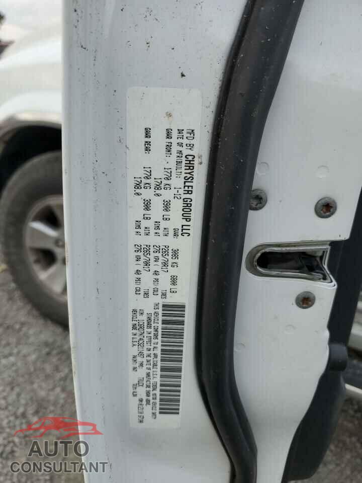 DODGE RAM 1500 2012 - 1C6RD7NT4CS211497