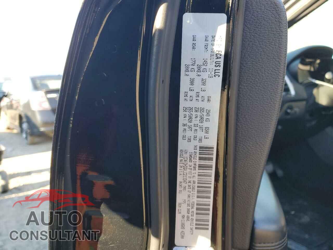 DODGE DURANGO 2020 - 1C4RDHDGXLC213347