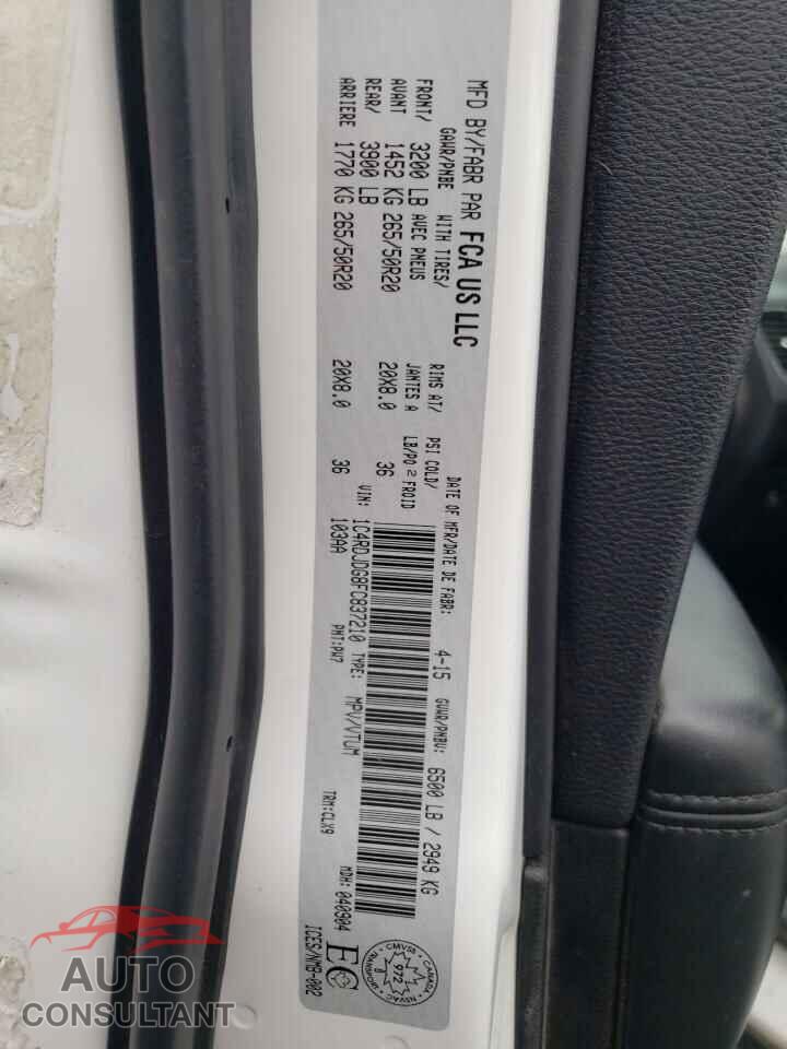 DODGE DURANGO 2015 - 1C4RDJDG8FC837210