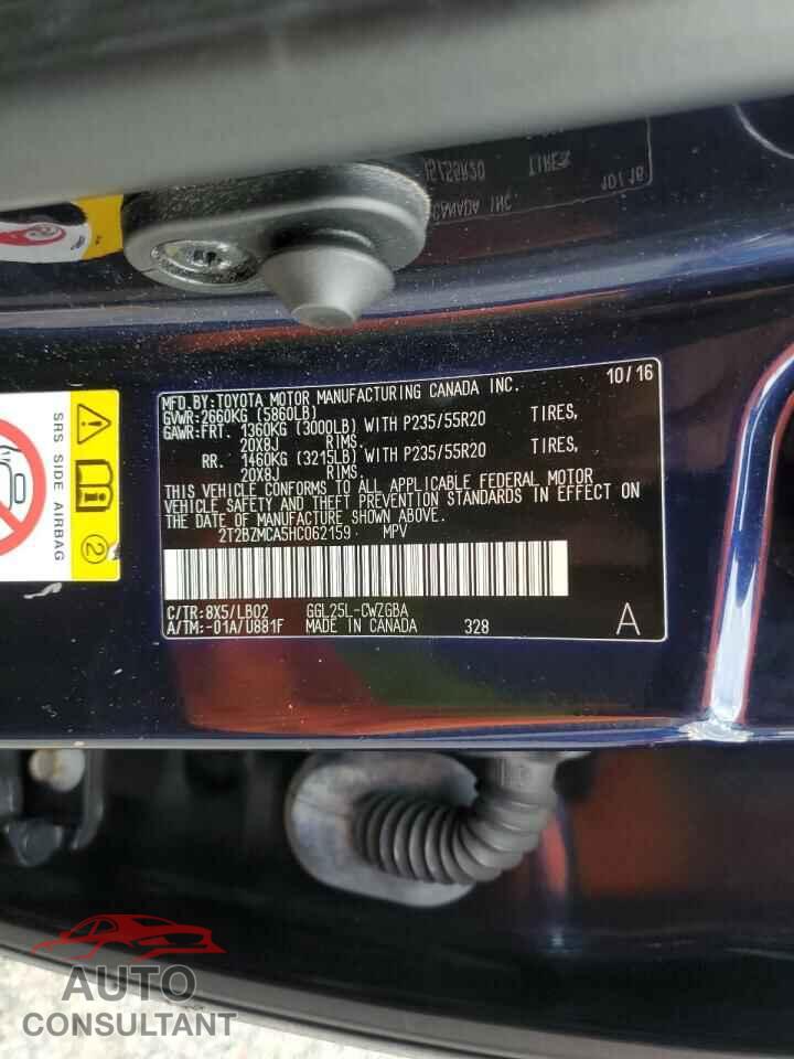 LEXUS RX350 2017 - 2T2BZMCA5HC062159