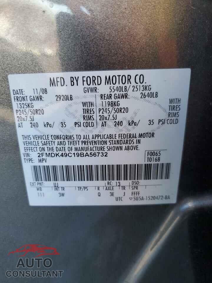 FORD EDGE 2009 - 2FMDK49C19BA56732