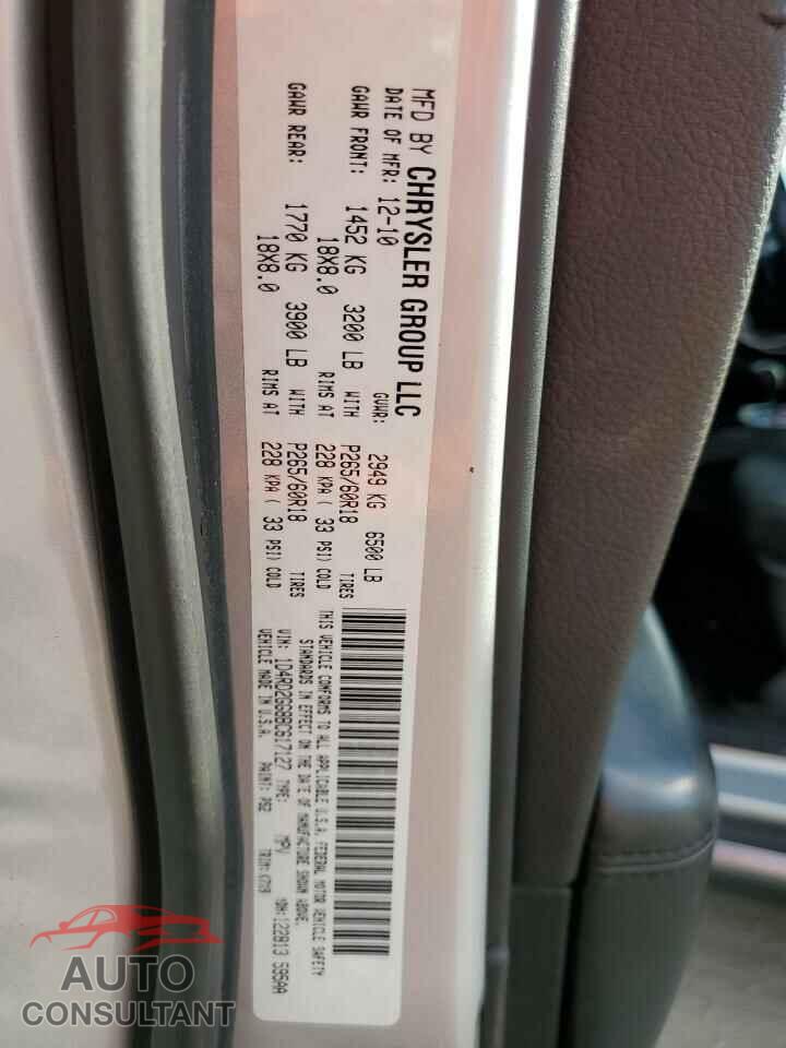 DODGE DURANGO 2011 - 1D4RD2GG8BC617127