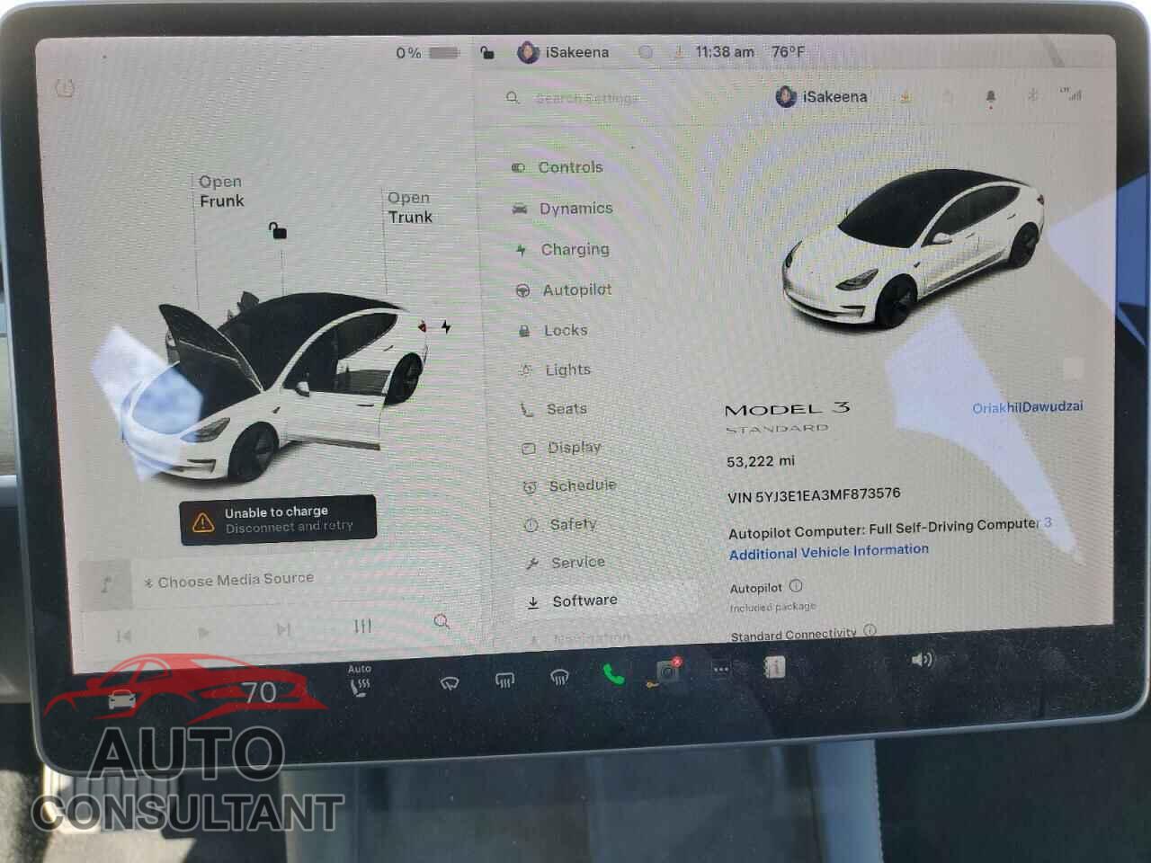 TESLA MODEL 3 2021 - 5YJ3E1EA3MF873576