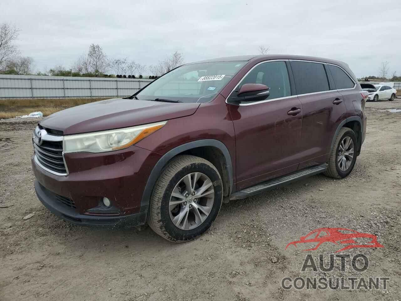 TOYOTA HIGHLANDER 2015 - 5TDZKRFH2FS079146