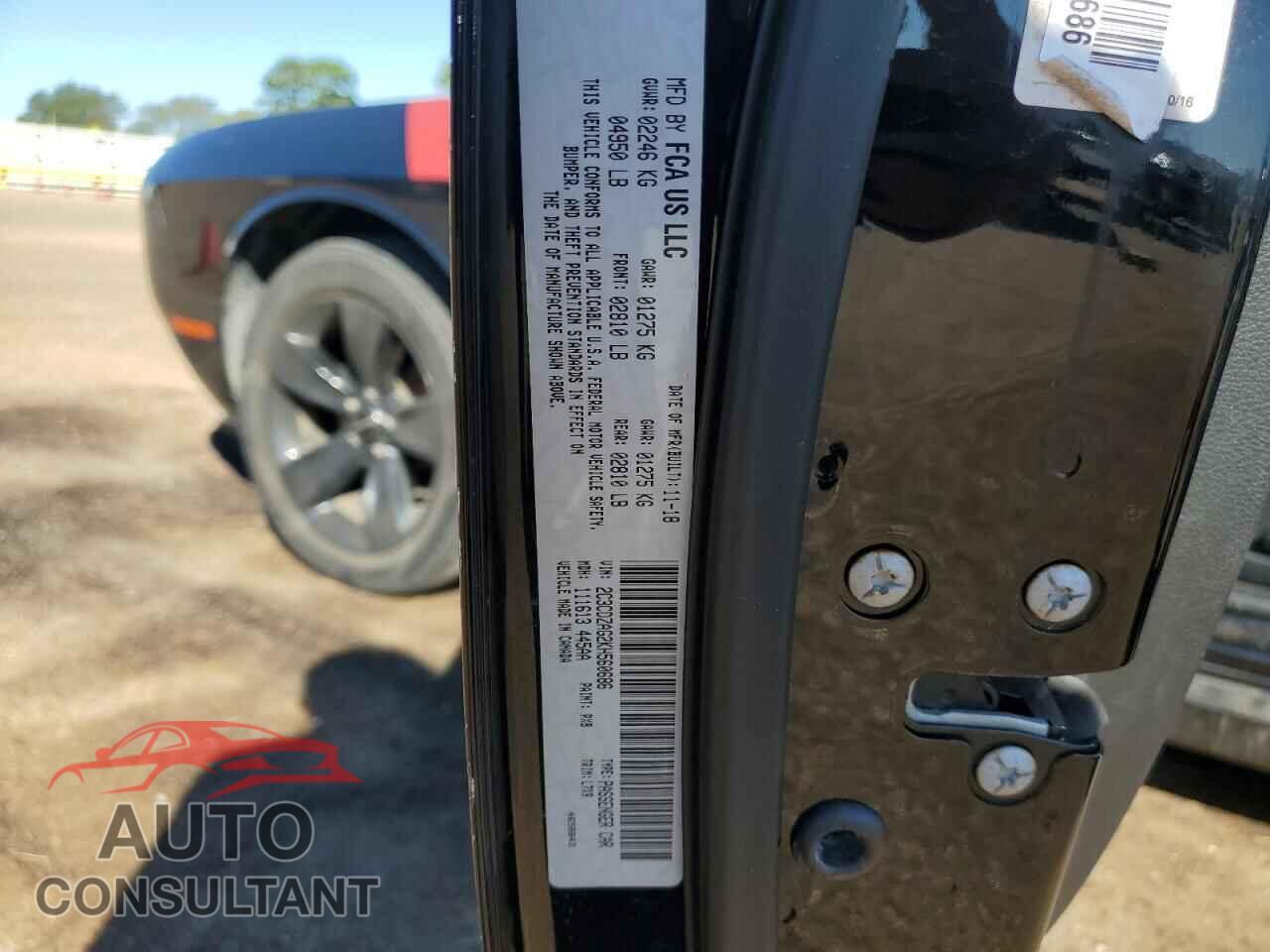 DODGE CHALLENGER 2019 - 2C3CDZAG2KH560686