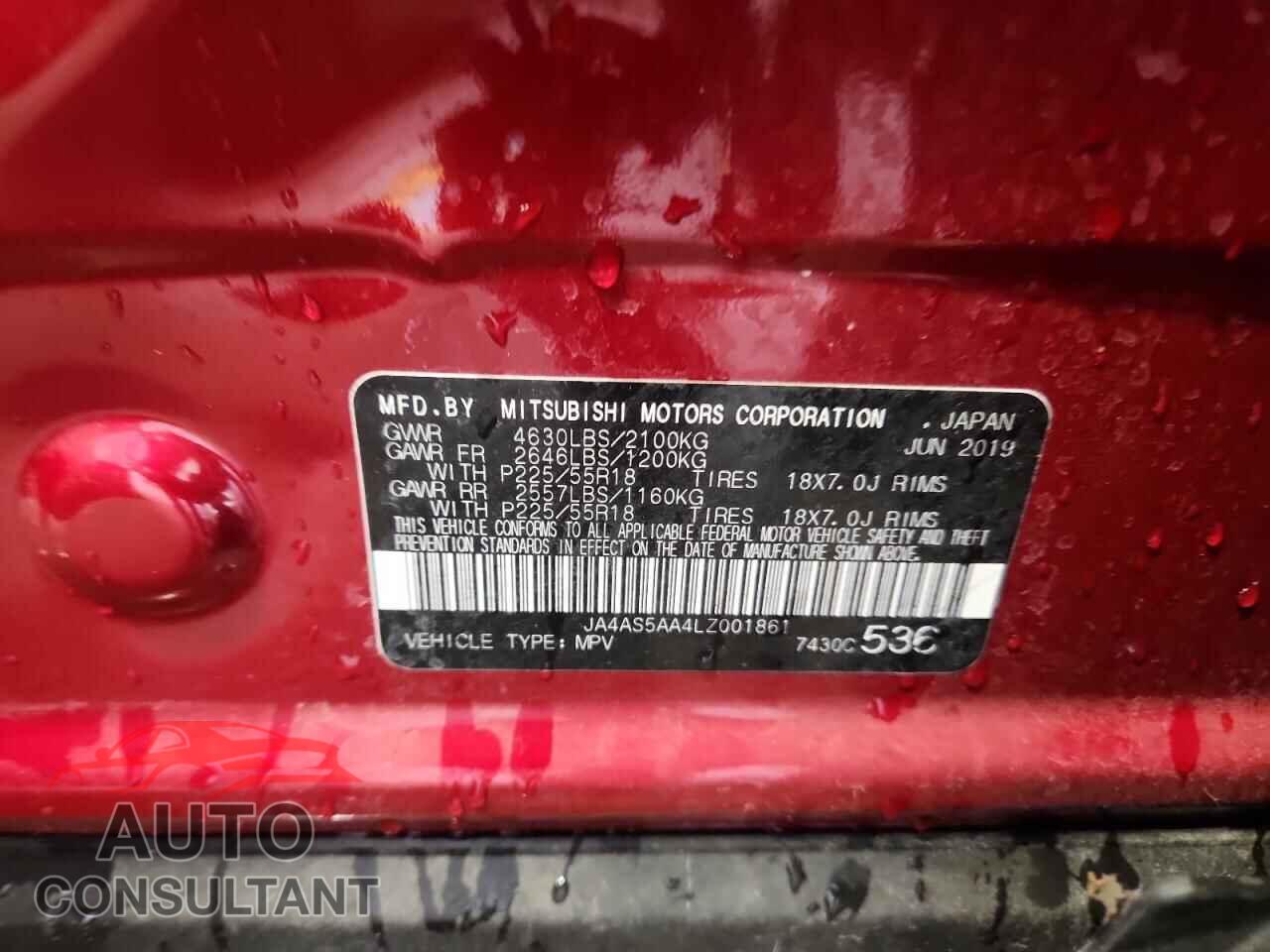 MITSUBISHI ECLIPSE 2020 - JA4AS5AA4LZ001861