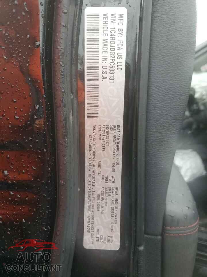 DODGE DURANGO 2023 - 1C4RDJDG2PC603131