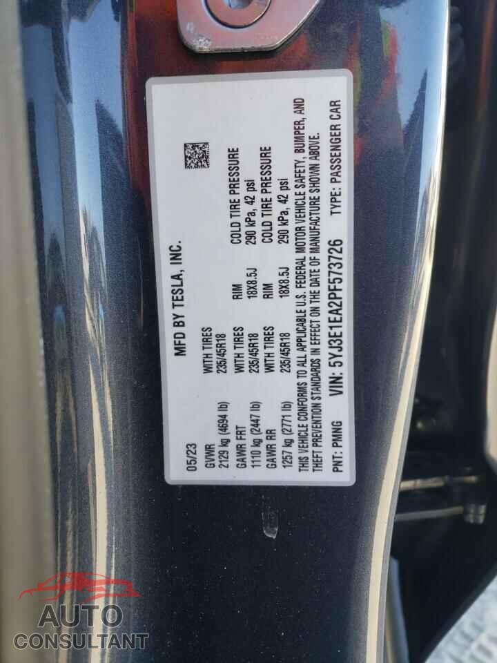 TESLA MODEL 3 2023 - 5YJ3E1EA2PF573726