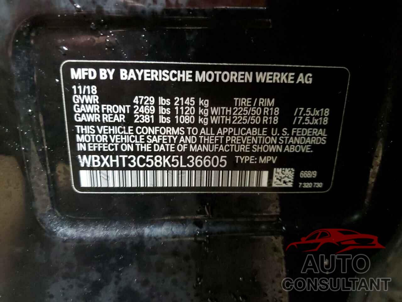 BMW X1 2019 - WBXHT3C58K5L36605