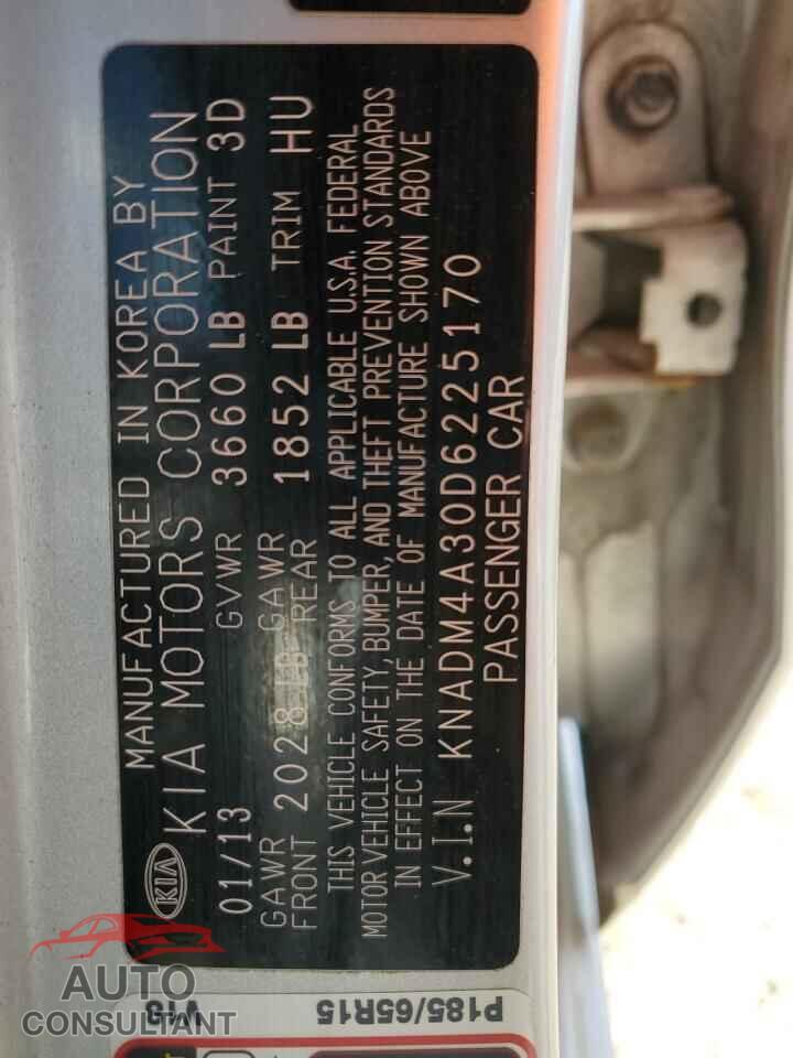KIA RIO 2013 - KNADM4A30D6225170