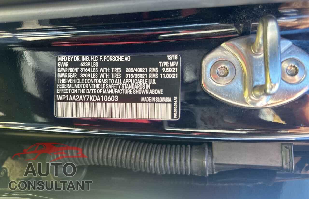 PORSCHE CAYENNE 2019 - WP1AA2AY7KDA10603