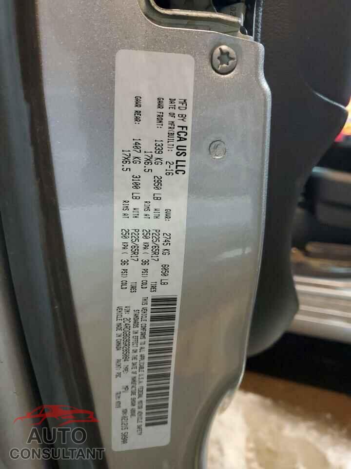 DODGE CARAVAN 2016 - 2C4RDGBG9GR285084