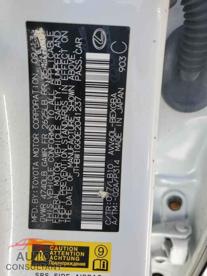 LEXUS ES300 2014 - JTHBW1GG0E2041237
