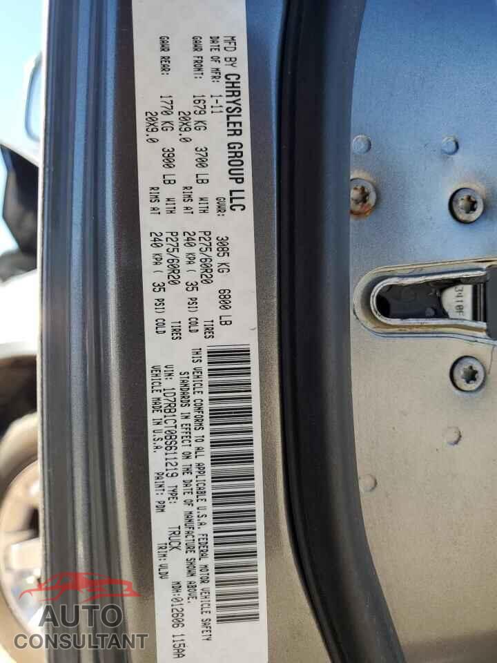 DODGE All Models 2011 - 1D7RB1CT0BS611219