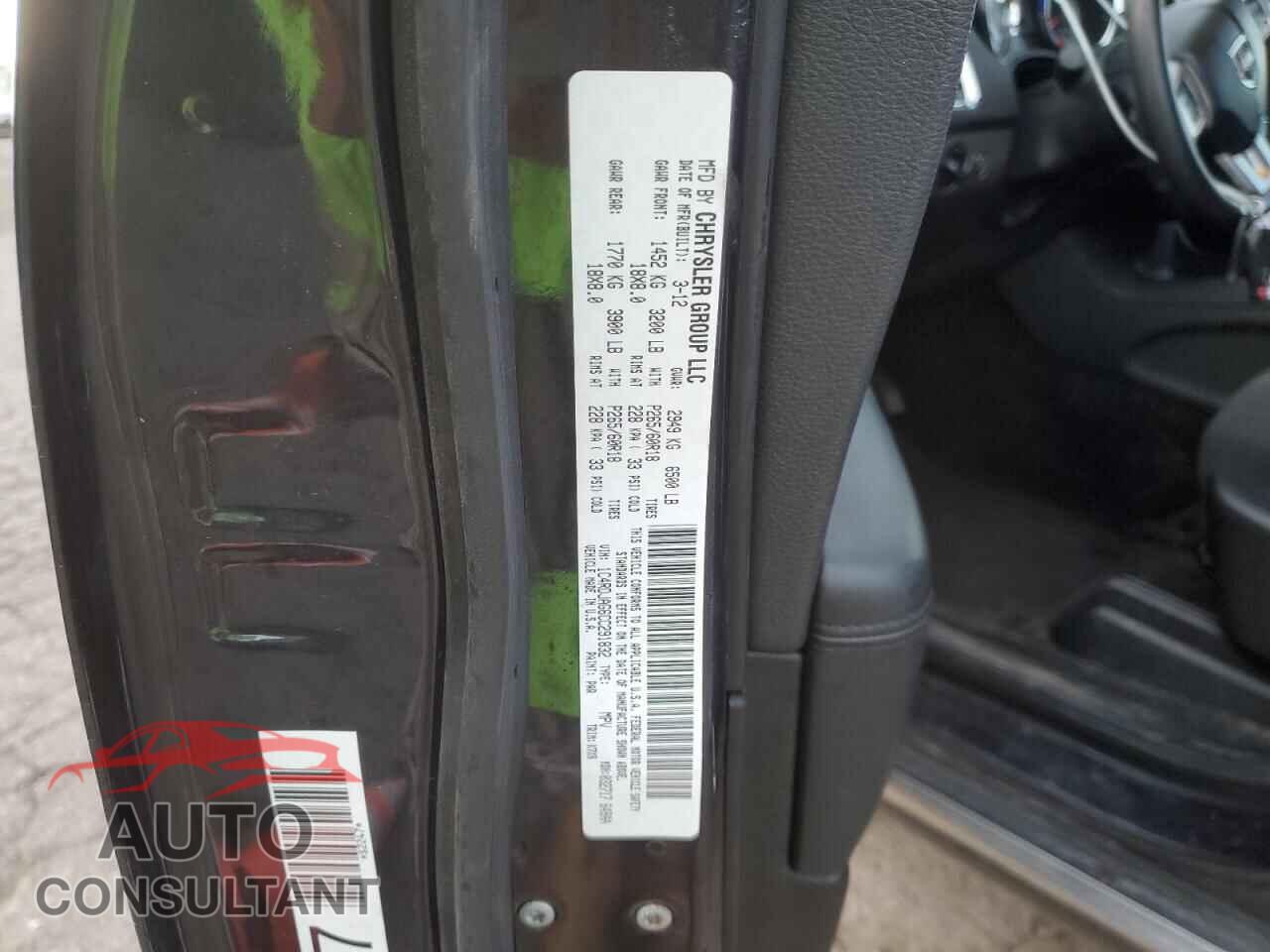 DODGE DURANGO 2012 - 1C4RDJAG6CC291832