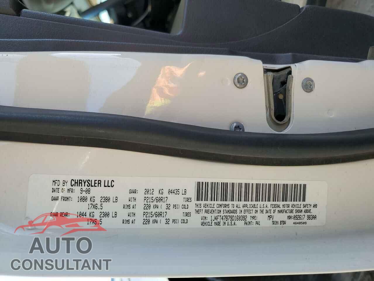 JEEP COMPASS 2009 - 1J4FT47B79D160392