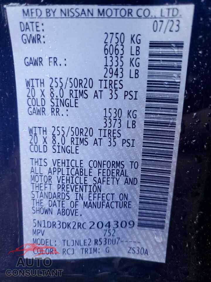 NISSAN PATHFINDER 2024 - 5N1DR3DK2RC204309