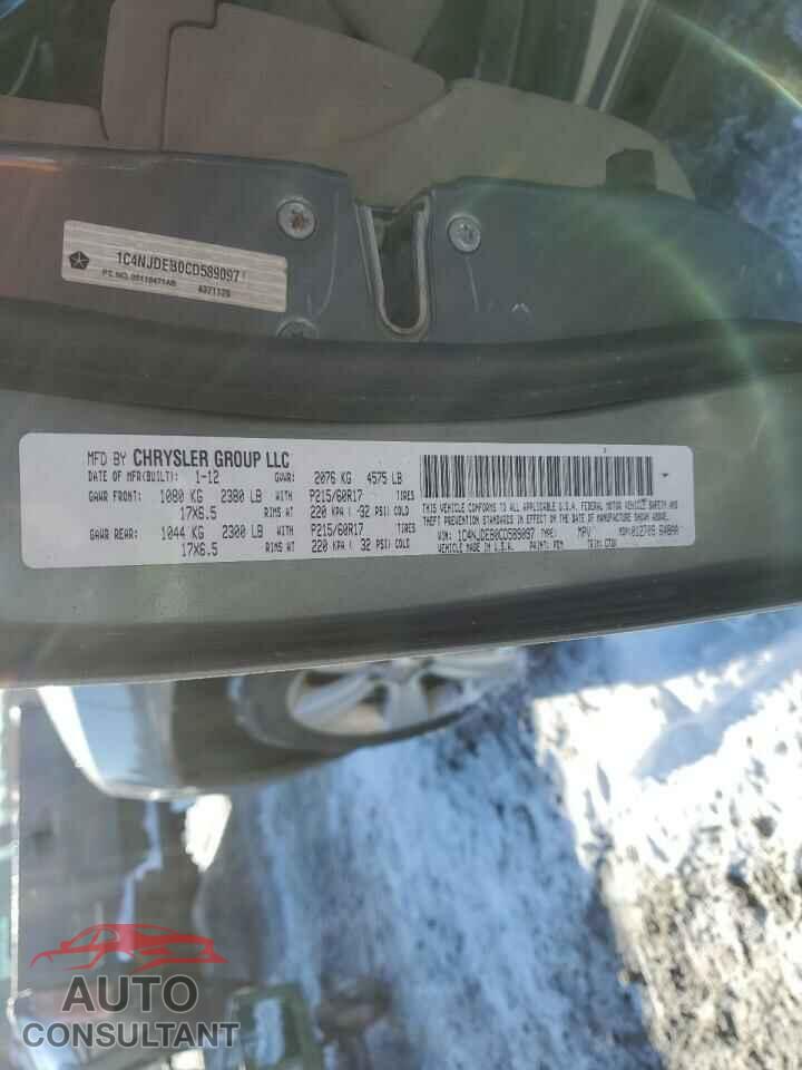 JEEP COMPASS 2012 - 1C4NJDEB0CD589097