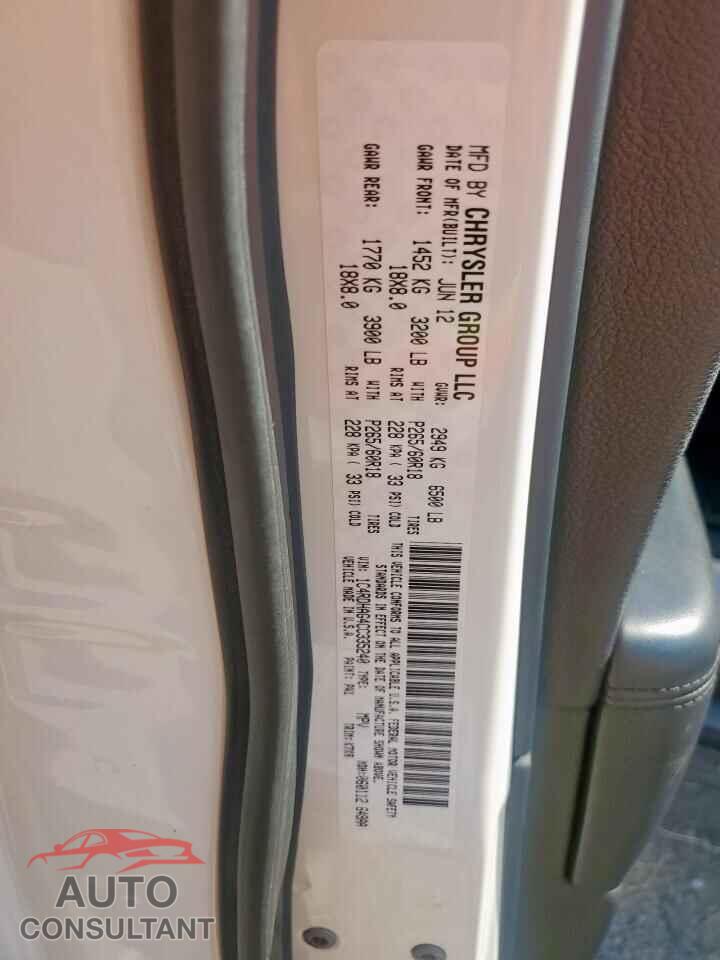 DODGE DURANGO 2012 - 1C4RDHAG4CC335240
