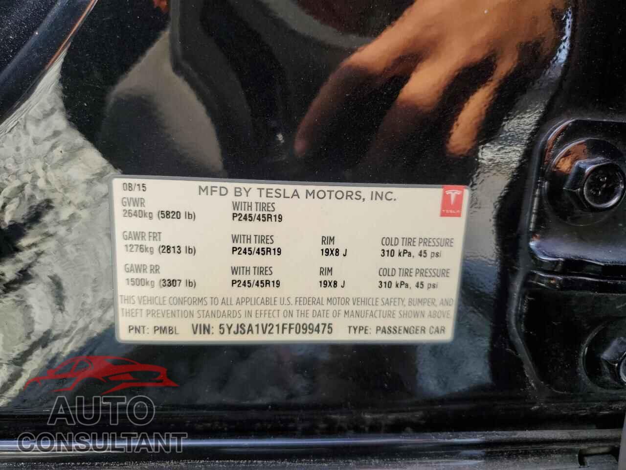 TESLA MODEL S 2015 - 5YJSA1V21FF099475