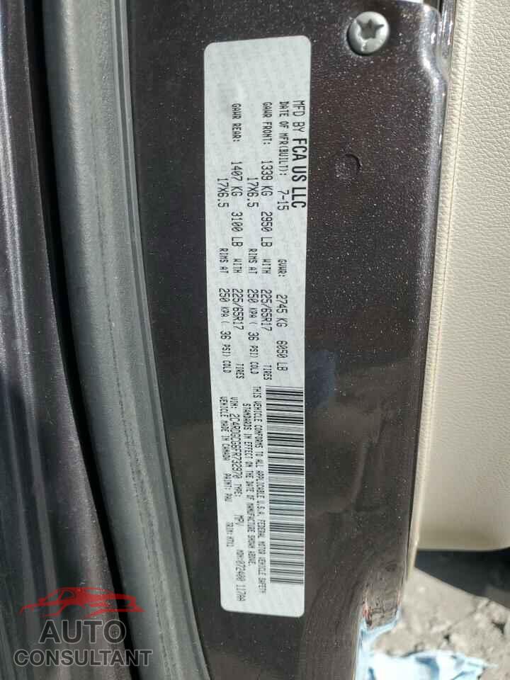 DODGE CARAVAN 2015 - 2C4RDGCG6FR732970