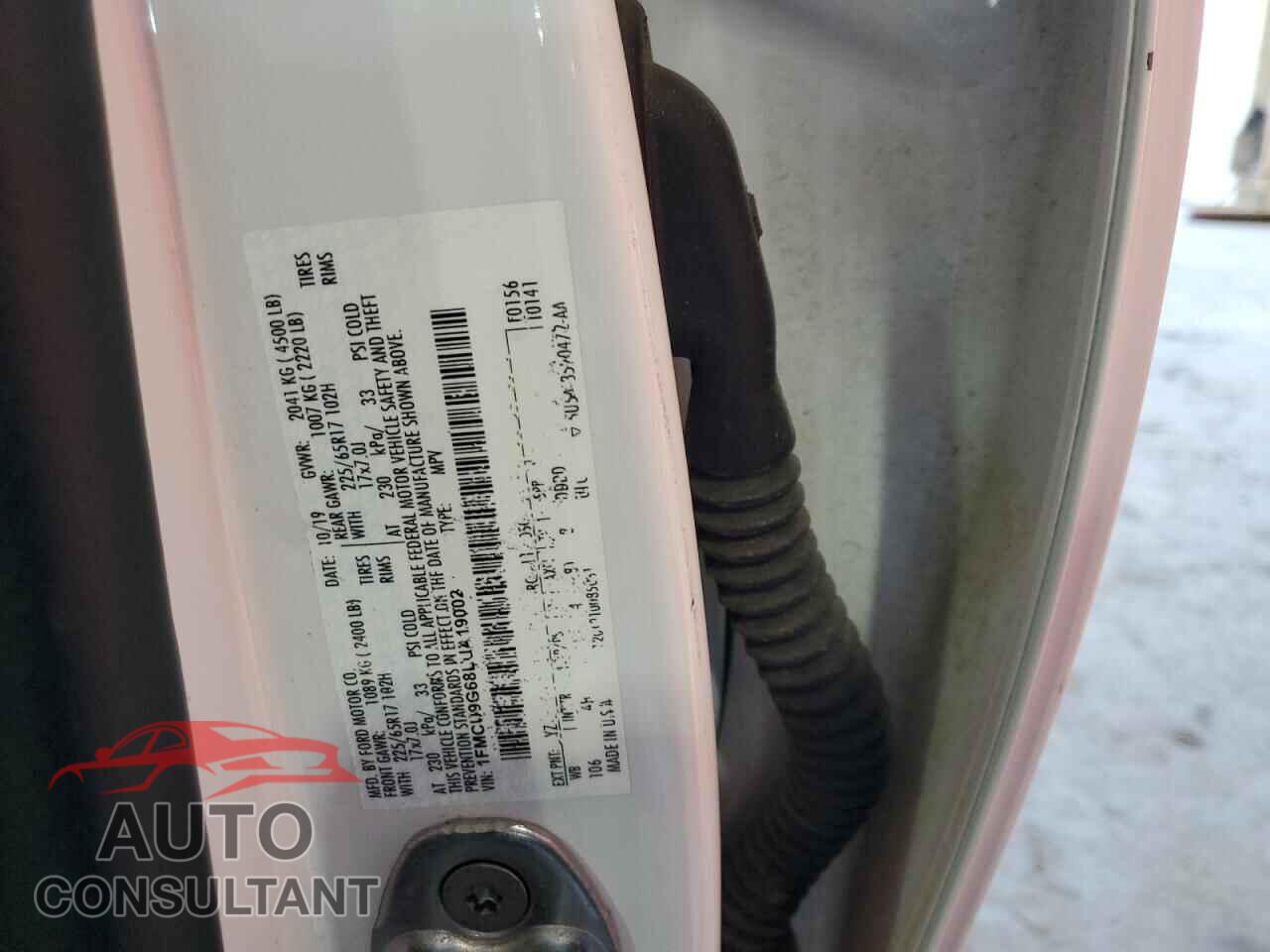 FORD ESCAPE 2020 - 1FMCU9G68LUA19002
