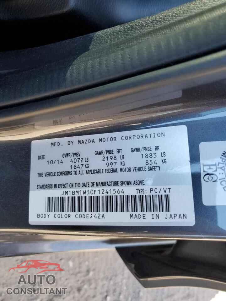 MAZDA 3 2015 - JM1BM1W30F1241564