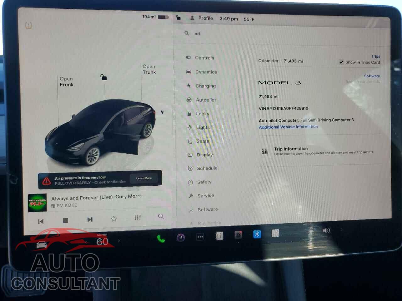 TESLA MODEL 3 2023 - 5YJ3E1EA0PF438910