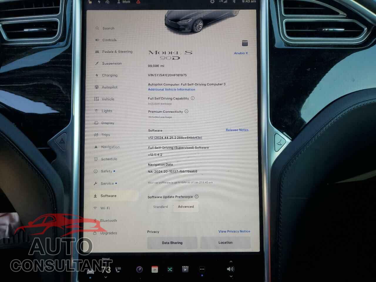 TESLA MODEL S 2017 - 5YJSA1E20HF181975