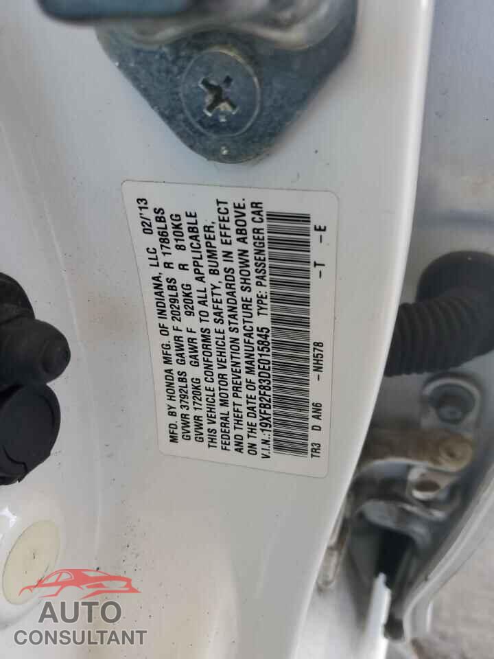 HONDA CIVIC 2013 - 19XFB2F83DE015845