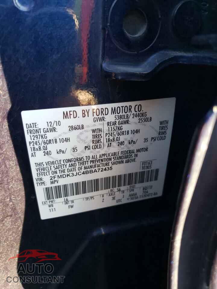 FORD EDGE 2011 - 2FMDK3JC4BBA72435