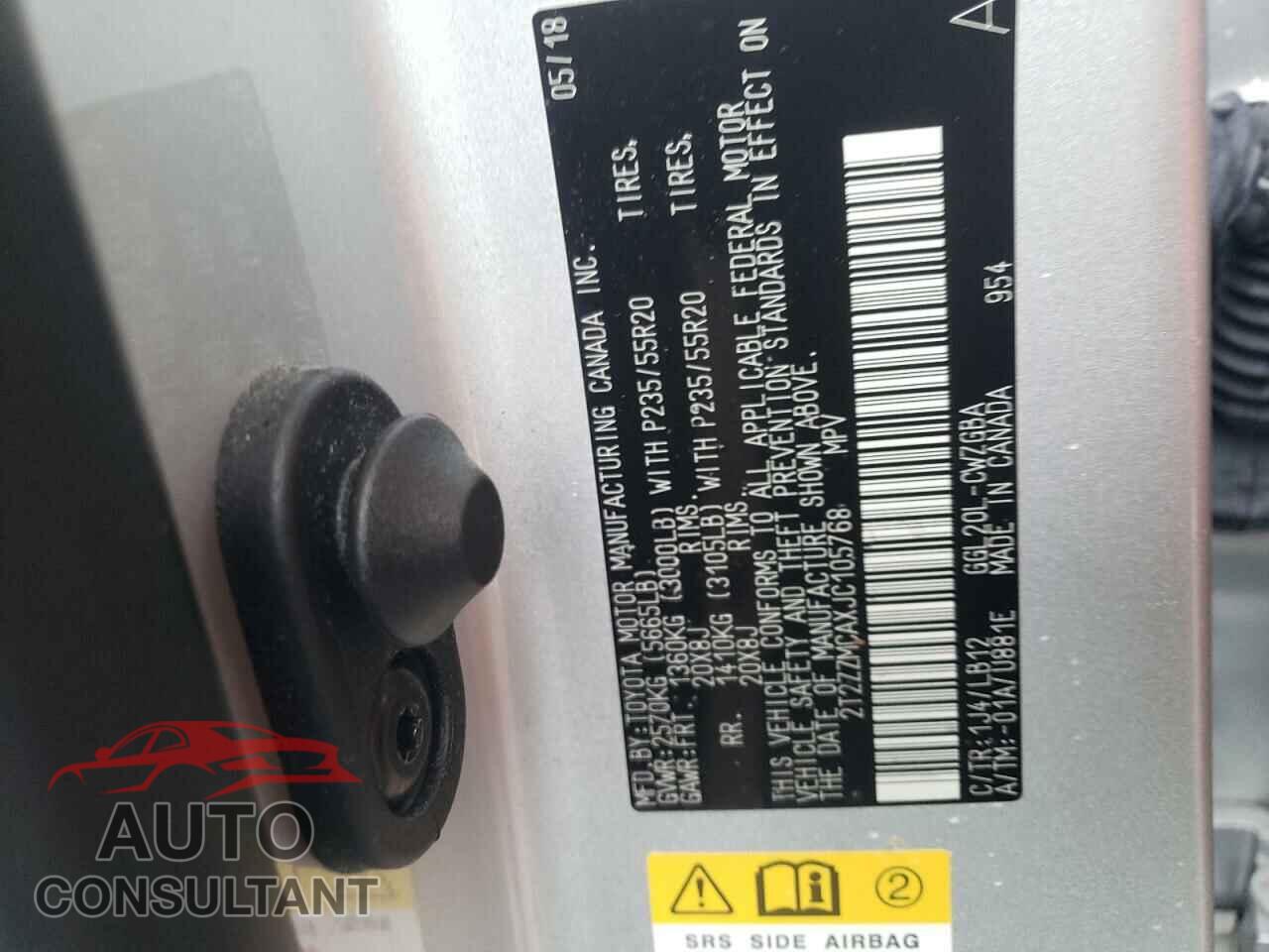 LEXUS RX350 2018 - 2T2ZZMCAXJC105768