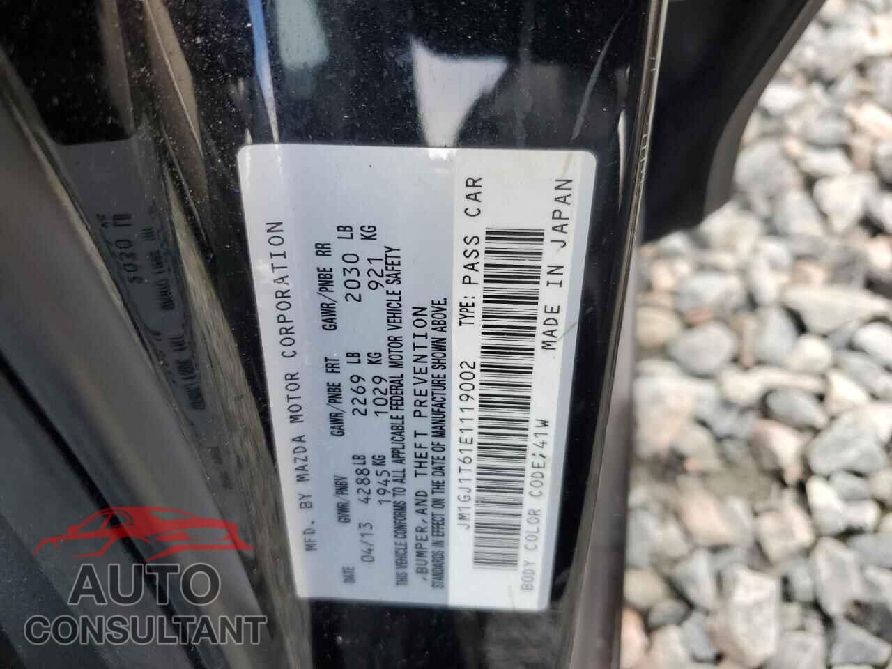 MAZDA 6 2014 - JM1GJ1T61E1119002
