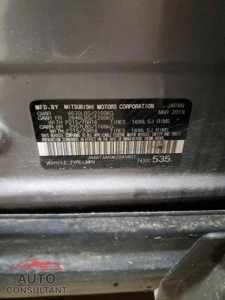 MITSUBISHI ECLIPSE 2019 - JA4AT3AA9KZ045807