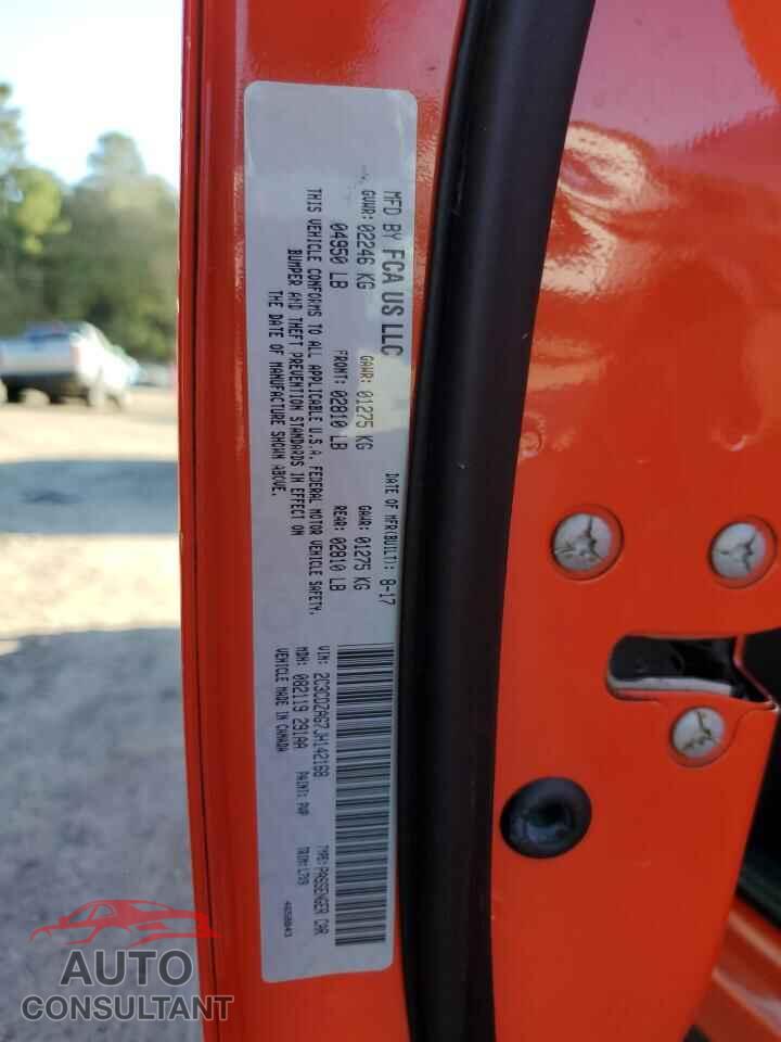 DODGE CHALLENGER 2018 - 2C3CDZAG7JH142168