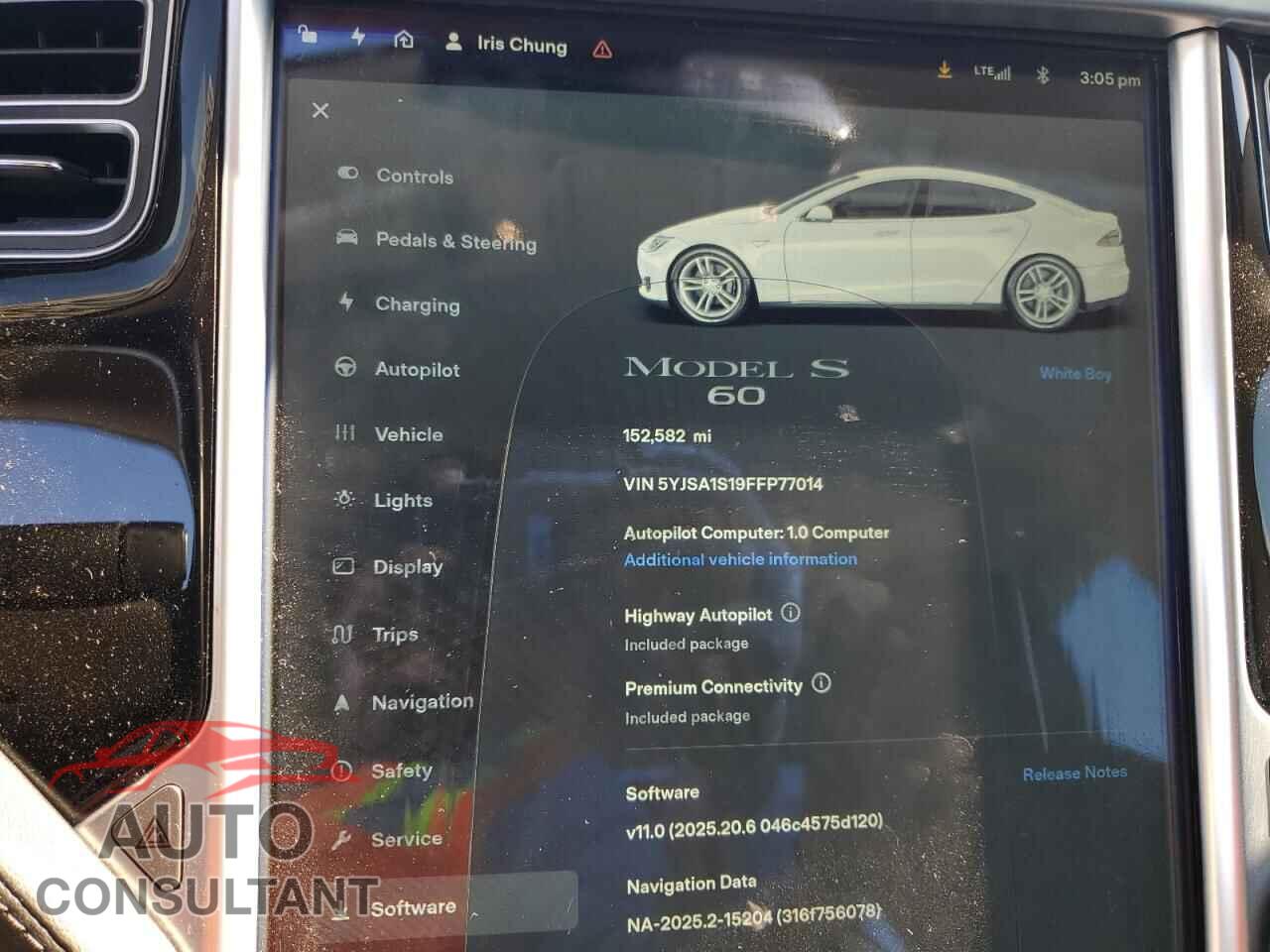 TESLA MODEL S 2015 - 5YJSA1S19FFP77014
