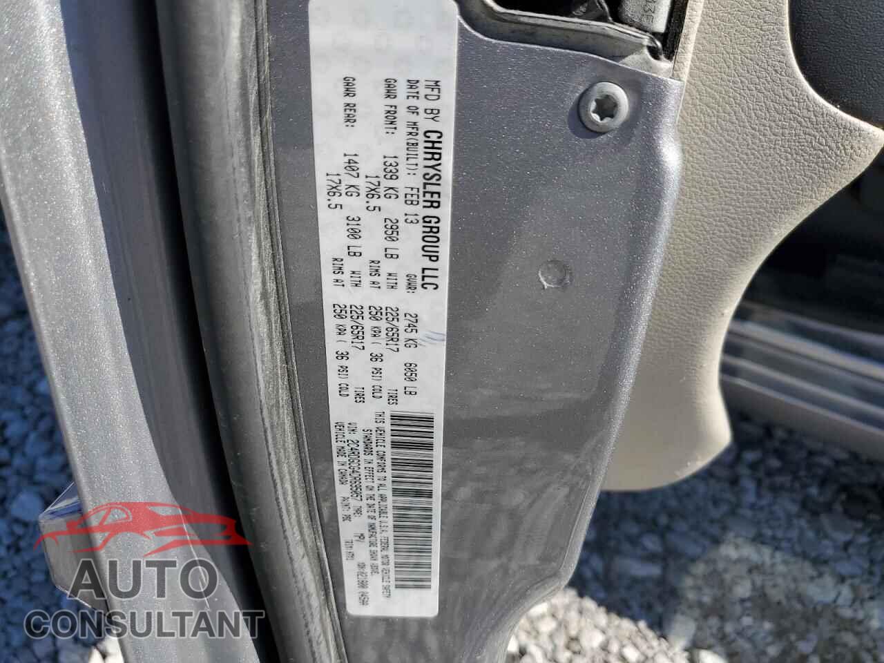 DODGE CARAVAN 2013 - 2C4RDGCG4DR695057
