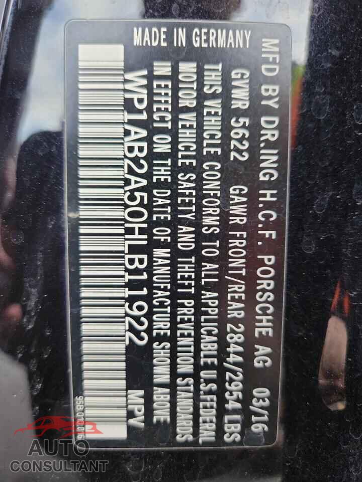 PORSCHE MACAN 2017 - WP1AB2A50HLB11922