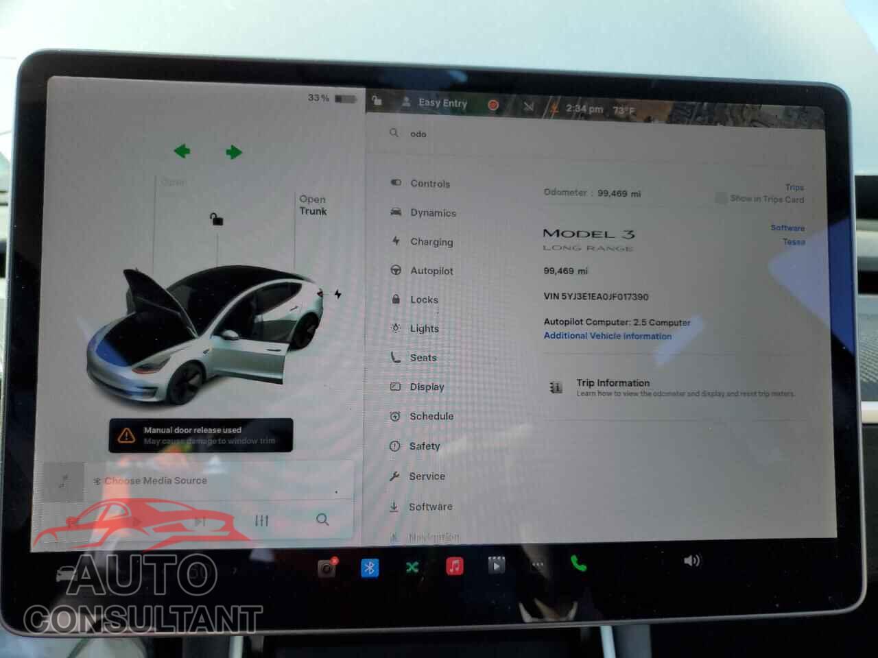 TESLA MODEL 3 2018 - 5YJ3E1EA0JF017390